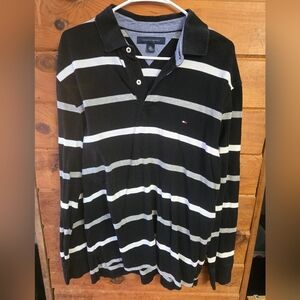 Tommy Hilfiger Black Striped Men's Shirt